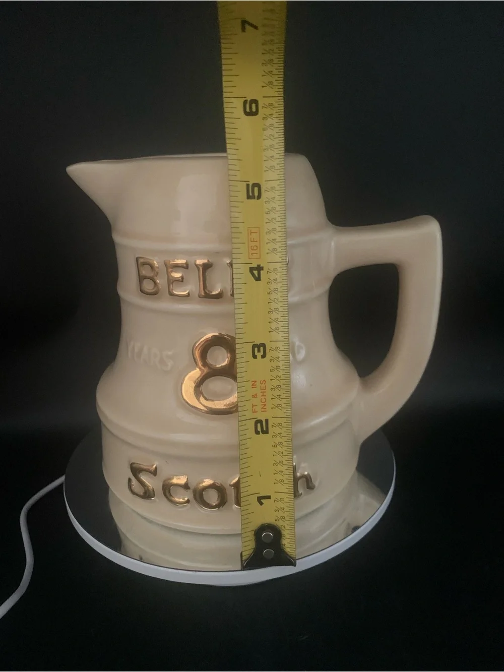 Vintage Bell's Blended Scotch Whiskey 8 12 Yr Old Whiskey Pitcher Jug Made in US